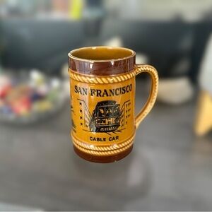 San Francisco California Souvenir Brown Beer Stein or Coffee Mug Retro Vintage